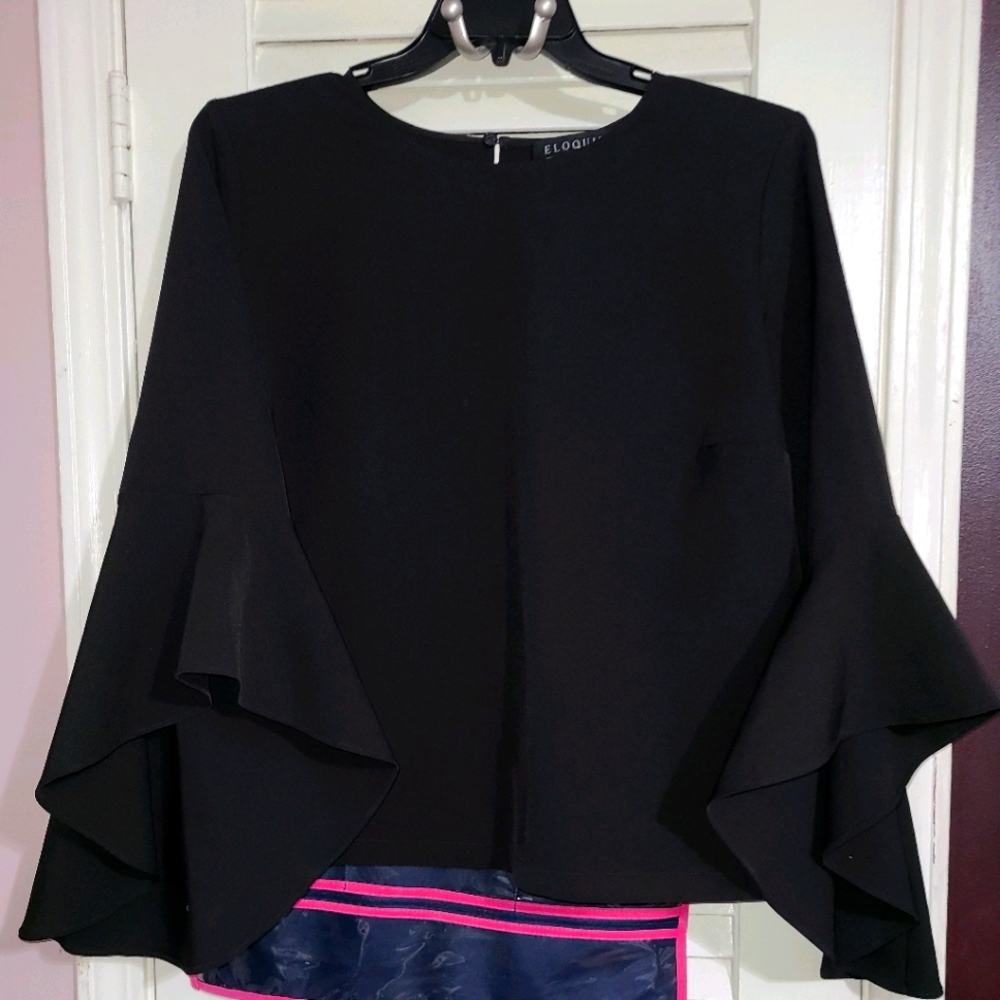 Elooquii Black blouse